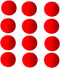 he andi 1.75 inch Red Sponge Soft Ball, Close-Up Magic Street Comedy Trick Props (12PC)