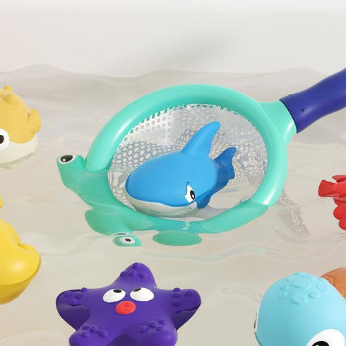 XAWACAH 6-12-18 1-3 (11 Pack) Bath Toy for Toddlers Months, No-Hole Bathtub Toys with Baby Bath Animals, Wind-Up