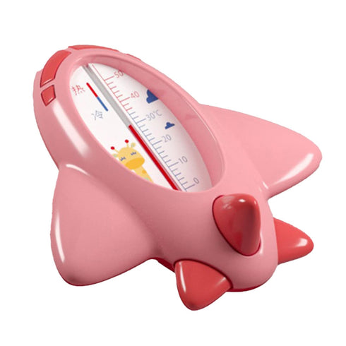 Cute Pink Airplane Baby Bath Thermometer for Safe Infant Baths