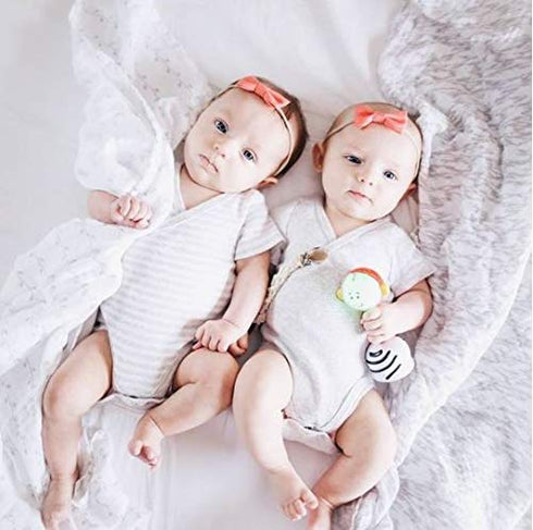 100% 3 Pack 47"x 47" Muslin Swaddle Blanket Soft Muslin Cotton Classic Grey Combo Unisex for Baby Girl or Baby Boy