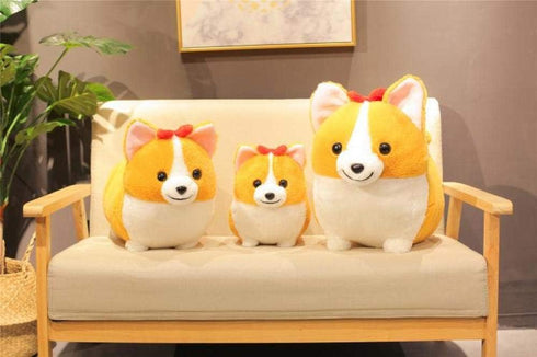 Cartoon Corgi Dog Soft Plush Animal Throw Pillow Plush Toy.
