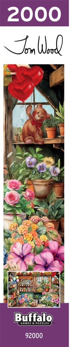 2000 38.5 26.5 Buffalo Games Jigsaw Puzzles for Adults Pieces - Tom Wood - The Flower Shop - Hard Adult Puzzle