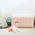 (28 52 14) Inch Crib Ruffle Bed Skirt Microfiber Nursery Bedding Skirt for Baby Girls x x - Blush Solid
