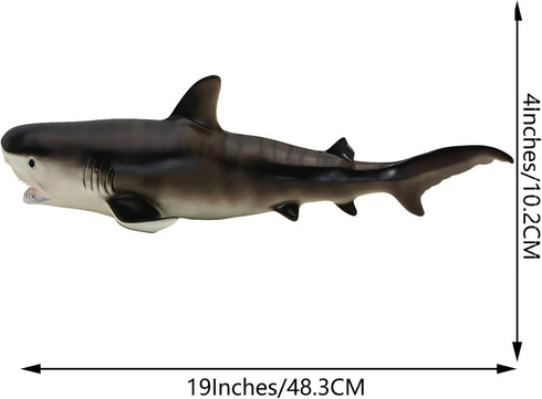 Swimming Gemini&Genius Sea Animal Tiger Whale Action Figure Soft Rubber Pool Bathtub Toys, Realistic Ocean Animals