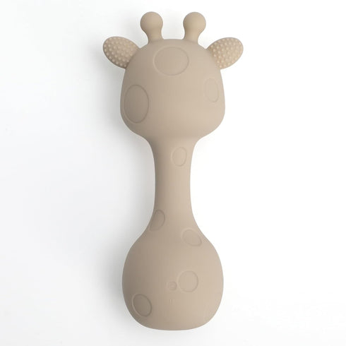 Sand Silicone Giraffe Rattle & Teether for Babies