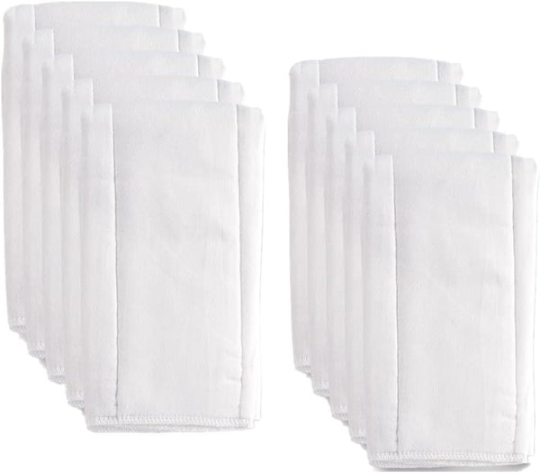 Cotton Prefold Cloth Diapers -Fasoar 6 Ply Baby Washable Cloth Diaper Covers