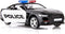 BDTCTK 1/36 Ford Mustang GT Police Car Model, Zinc Alloy Die-Cast Pull Back Vehicles for Kids (Black)