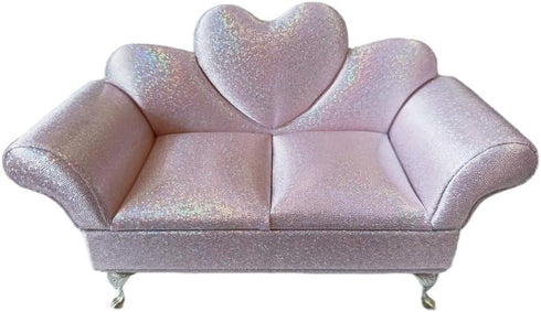 1/6 1/12 & Scale Dollhouse Furniture Miniature Sofa w/Hidden Jewelry Box for Women - Adult Collector Pink Decor