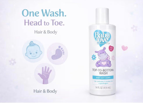 Generic 14 Baby Love GENTLE WASH, dye, paraben free, SOFT BABY SCENT FL