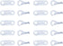 10 Pairs White Replacement Parts for Thomas Train Trackmaster Toys Couplers Hooks Eyes