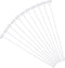 Pllieay 50 Pieces Plastic White Balloon Sticks with Cups for Party, Valentine's Day, Wedding, Anniversary Decoration