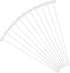 Pllieay 50 Pieces Plastic White Balloon Sticks with Cups for Party, Valentine's Day, Wedding, Anniversary Decoration