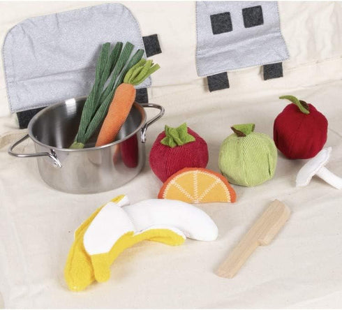 POPOHVER 12 Set 3+ Piece Plush Fruits & Vegetables Kitchen Play - Comes with Realistic Looking Foods -Pretend Play