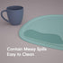 Cuddle Campus Silicone Placemat with Raised Edges for Kids, Non-Slip Table Setting for Dining, Comes with String for