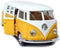 KiNSMART 5in Die-cast 1962 VW Classic Bus 1/32 Scale (Yellow) with Pull Back n Go Action, Unisex
