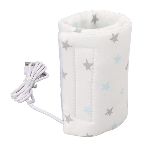 USB Baby Bottle Warmer - Quick Heating Insulated Design (Star Pattern)