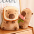 Cute Capybar Plush Doll, Flower Capybar Stuffed Animal Toy, Children's Gift Pillow (11 Inches)