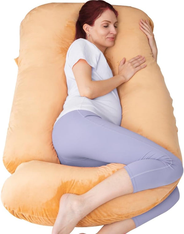 60 Inch Pregnancy Pillow for Sleeping, Extra Large U Shaped Body Pillow,