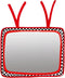 Baby Mirror, Crib or Car or Floor, Reversible Mirror for Baby, Great