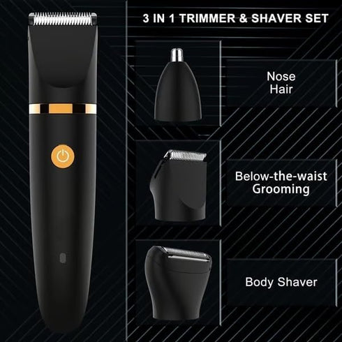 SWZEC 3 1 Trimmer in Electric Body Hair for Men (Gray)