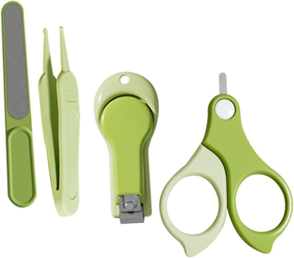 BESPORTBLE Nail Clipper Set for Newborns and Infants, Green Non-Slip Fingernail Trimmer