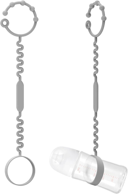 HYROOY Keep Bottles & Sippys Cups Off The Floor with Sippys Cup Strap Food Grade Silicone Bottle Bungee for High Chair