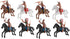 NUOBESTY Indian Model Figures - 8 Pieces Horse Riding Plastic Indians Figurines Playset