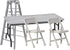 ULTIMATE Ladder, Table & Chairs Silver Playset for Wrestling Action Figures