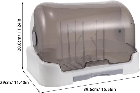 Countertop ibasenice Baby Bottle Storage Organizer: Covered Drying Rack - Large Capacity Bottle Holder - Nursery