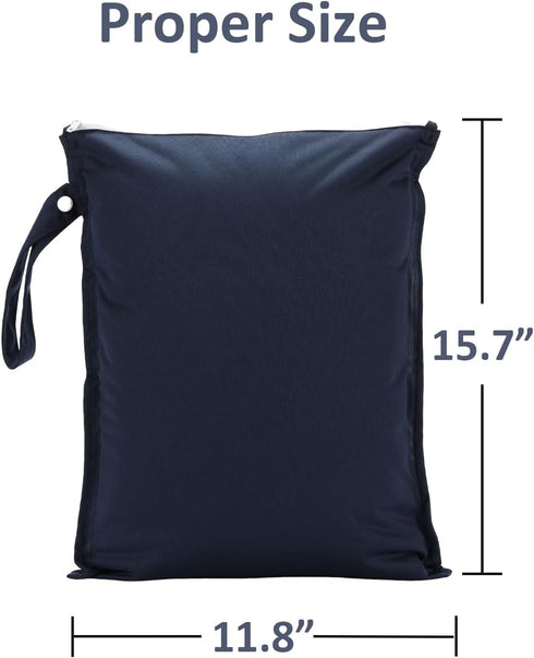 2 Pack, 2UP01 Wet Dry Bag Waterproof Travel Bag for Baby Cloth Diapers, Swimsuit, Pump Parts, Pool, Gym Clothes