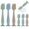 Baby Diaper Cream Spatula,6 Pack Silicone Diaper Cream Applicator Baby Butt Paste