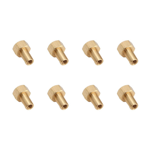 1/24 RC Hex Nut, 8Pcs Brass RC Wheel Lock Nut Replacement Accessories for SCX24 Wheels & Tires (8mm)