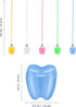 SUPVOX 5PCS Baby Teeth Storage Box with Necklace: Cute Organizer for Kids Keepsake Holder for Milk Teeth