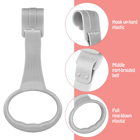 2Pcs SAFIGLE Baby Playpen Pull up RingsPull up Rings for Play PenBaby Walking Exercises Assistant - Playpen & Crib