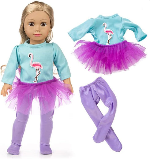 19 18 inch 10 Sets ZQDOLL pcs American Doll Clothes Gift for Doll Clothes and Accessories, Including Complete