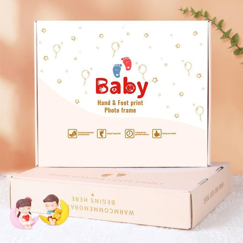 MCstars Baby Handprint and Footprint Kit - All-in-One Newborn Keepsake Box with Fetal Hair & Umbilical Cord Storage