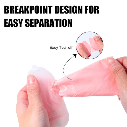 20 (300 Pack), USBOO Disposable Diaper Bags for Baby - Refill Rolls Disposable Trash Bag with Dispenser - Cherry
