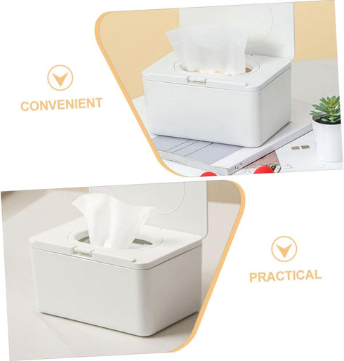 LIFKOME 2pcs Set Refillable Wipe Dispenser for Baby Adult Travel Wipes Holder Waterproof Container for Home Nursery