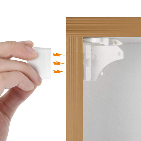 vmaisi Child Safety Magnetic Cabinet Locks - 4 Pack Adhesive Baby Proofing Latches for Cabinets & Drawers
