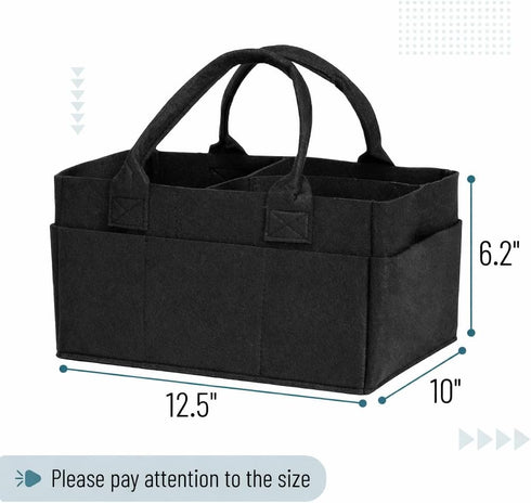 Mr. Pen Baby Diaper Organizer - Medium Black Nursery Storage Bin