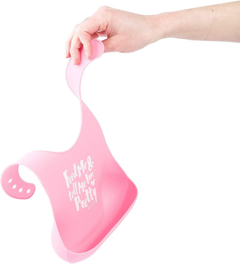 Bella Tunno Girl’s Wonder Bib - Silicone Baby Bib for Girls, Non-toxic BPA Free, Waterproof, Easy to Clean