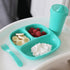 Re-Play Toddler Dinnerware Set - No-Spill Sippy Cup, 7" Divided Plate, Fork and Spoon, Dishwasher Safe, Aqua