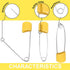 Yosawa 50Pcs 2.2" Plastic Head Safety Pin Nappy Cloth Diaper Safety Pins with Safe Locking Closures (Orange)