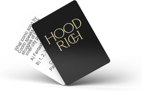HoodRich Game Night Extravaganza: Engaging Trivia Cards to Challenge and Amuse - Elevate Your Black Card Games