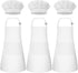 Kids Apron and Chef Hat Set - Adjustable Children Apron with 2 Pockets for Cooking and Baking
