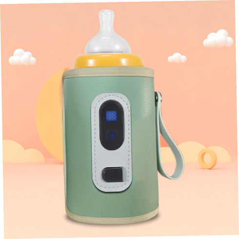 KOMBIUDA Portable Bottle Warmer Bag with Adjustable Temperature USB Heating for Travel Outdoor Use Insulated Sleeve
