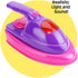 Boley Pretend Play Laundry Playset - 8-Piece Pink and Purple Toy Ironing Board Set with Realistic Lights & Sounds