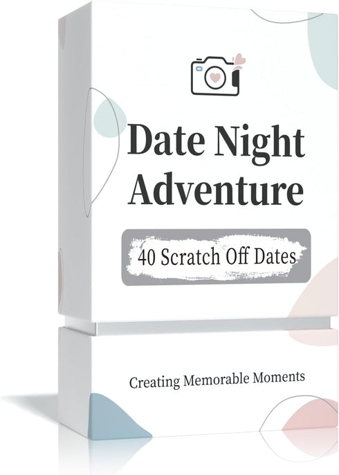40 Date Ideas Card Games for Couples - Unique Scratch Off Cards for Date Night Gifts