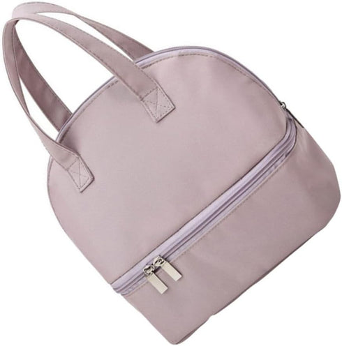 FRCOLOR Portable Insulated Breast Milk Storage Bag for Mothers, Purple Polyester Care Tote with Thermal Fresh-keeping