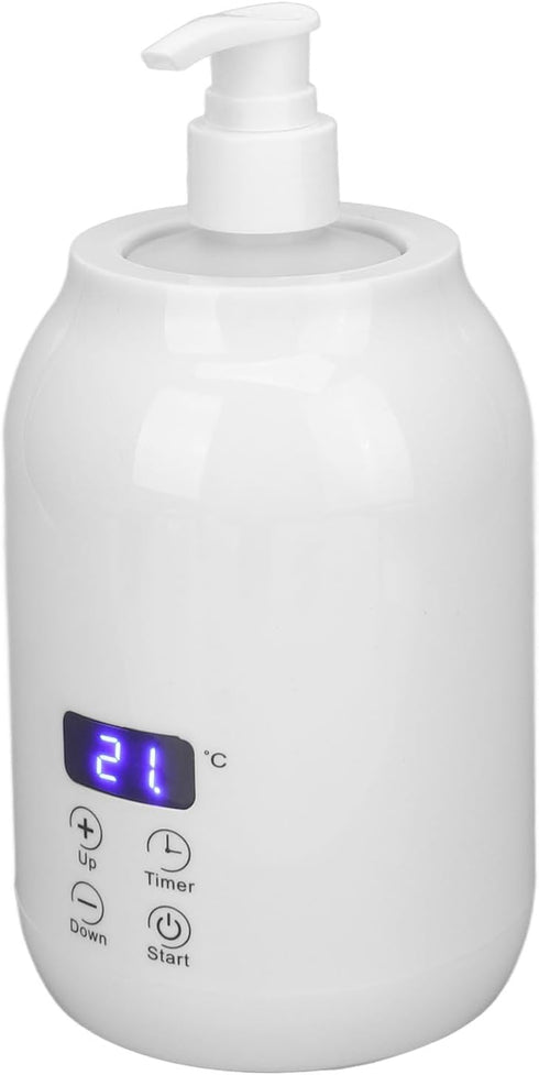 Semme Temp Control Oil Warmer,Massage Oil Heater, Portable ABS Bottle Warmer with LED Display for Essential Oil Lotion